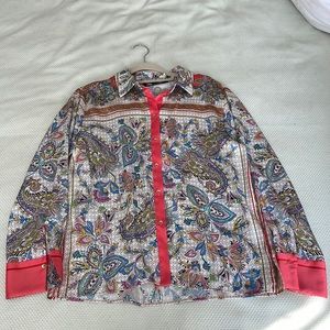 Zara Silk Paisley Pant Set